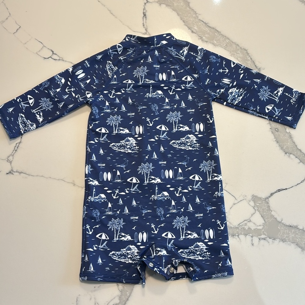 Janie and Jack baby beach toile rashguard swimsuit - Picture 2 of 6